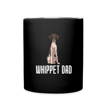 Whippet - Tasse einfarbig - Schwarz - Vorne