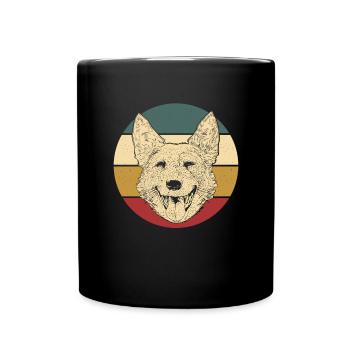 Australian Cattle Dog - Full Colour Mug - black - Front
