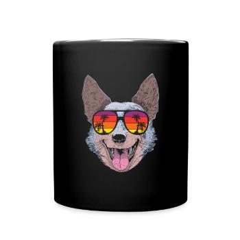 Australian Cattle Dog - Full Colour Mug - black - Front