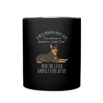 Australian Cattle Dog - Full Colour Mug - black - Front