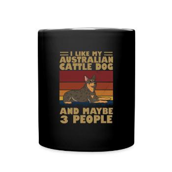 Australian Cattle Dog - Full Colour Mug - black - Front