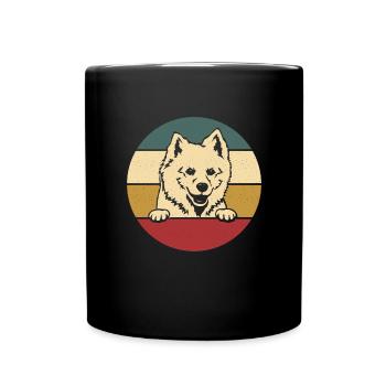 American Eskimo Dog - Full Colour Mug - black - Front