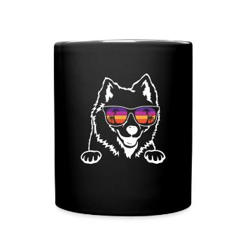 American Eskimo Dog - Full Colour Mug - black - Front