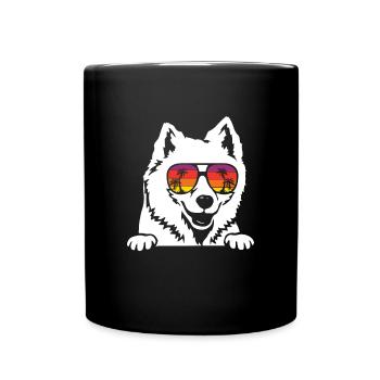 American Eskimo Dog - Full Colour Mug - black - Front