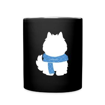 American Eskimo Dog - Full Colour Mug - black - Front