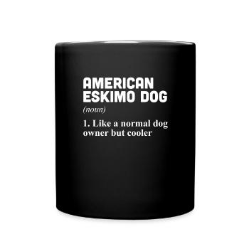 American Eskimo Dog - Full Colour Mug - black - Front