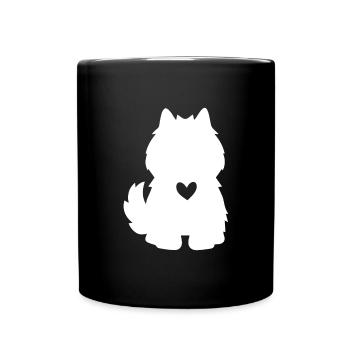 American Eskimo Dog - Full Colour Mug - black - Front