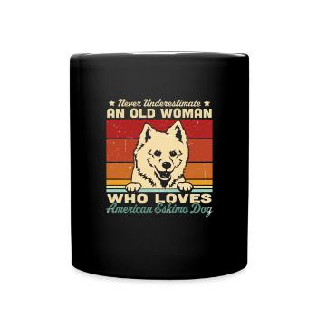 American Eskimo Dog - Full Colour Mug - black - Front