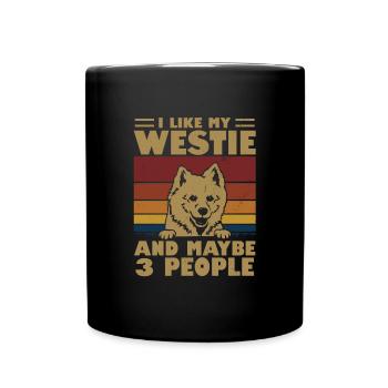 American Eskimo Dog - Full Colour Mug - black - Front