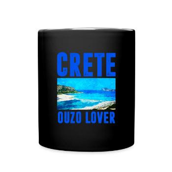 Crete Ouzo lover - Tasse einfarbig - Schwarz - Vorne