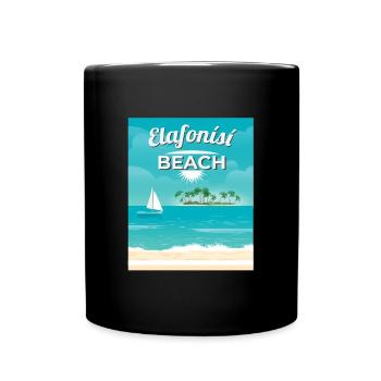 Elafonisi Beach - Full Colour Mug - black - Front