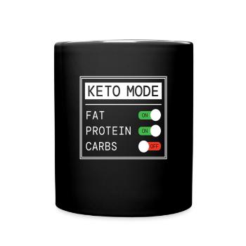 Keto Mode Gesundes Essen - Tasse einfarbig - Schwarz - Vorne