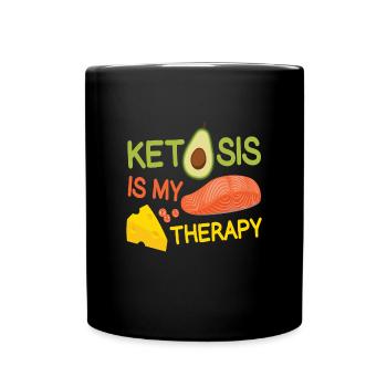 Ketosis Is My Therapy Healthy Food - Full Colour Mug - black - Front