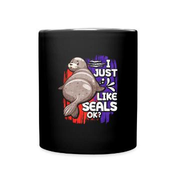 Robbe - Tasse einfarbig - Schwarz - Vorne