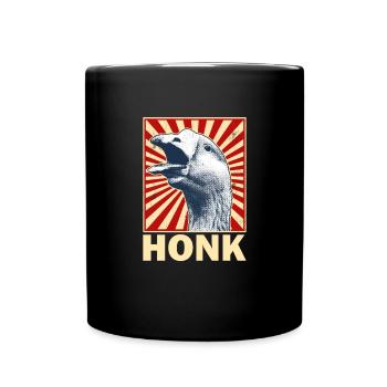 Honk Funny Gans Game Animal Meme Gans - Tasse einfarbig - Schwarz - Vorne