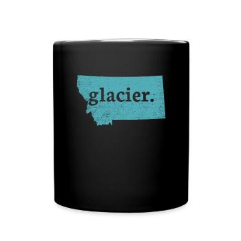 Gletscher Montana Gletscher Nationalpark Gletscher - Tasse einfarbig - Schwarz - Vorne