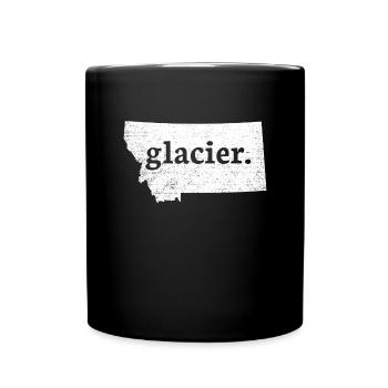 Gletscher Montana Gletscher Nationalpark Gletscher - Tasse einfarbig - Schwarz - Vorne