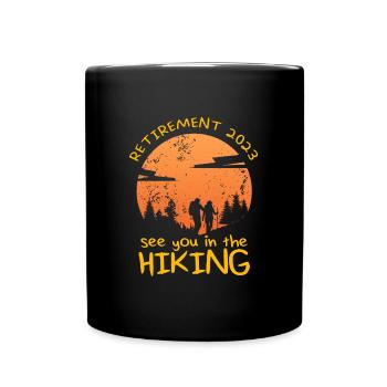 Hiking Pension 2023 Hiking Pensioner - Full Colour Mug - black - Front