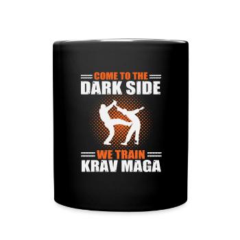 Wir trainieren Krav Maga - Tasse einfarbig - Schwarz - Vorne