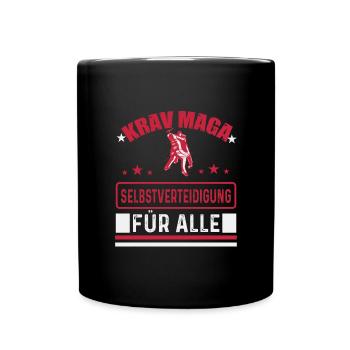 Selbstverteidigung für alle. - Tasse einfarbig - Schwarz - Vorne
