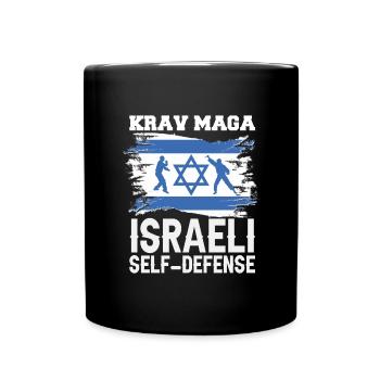Krav Maga Israeli Self Defense - Tasse einfarbig - Schwarz - Vorne