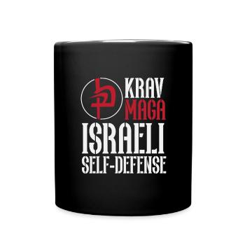 Krav Maga Israeli Self Defense - Tasse einfarbig - Schwarz - Vorne