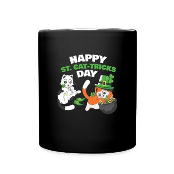 Chat Happy St Catricks Day Irlande - Mug uni - noir - Devant