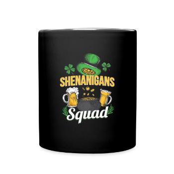 Shananigans Squad St Patricks Day Ireland - Full Colour Mug - black - Front