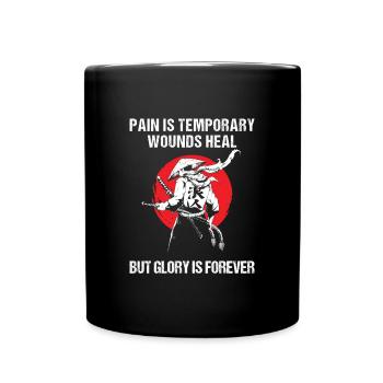 La douleur est des blessures temporaires guérit mais la gloire est éternelle - Mug uni - noir - Devant