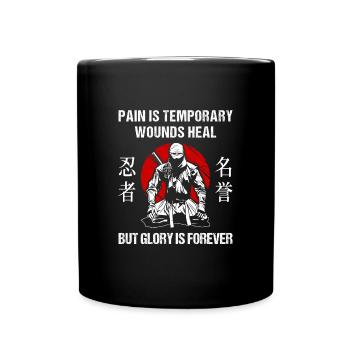 La douleur est des blessures temporaires guérit mais la gloire est éternelle - Mug uni - noir - Devant