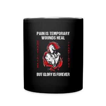 La douleur est des blessures temporaires guérit mais la gloire est éternelle - Mug uni - noir - Devant
