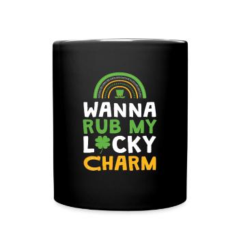 Rub Lucky Charm St Patrick's Day Ireland - Full Colour Mug - black - Front
