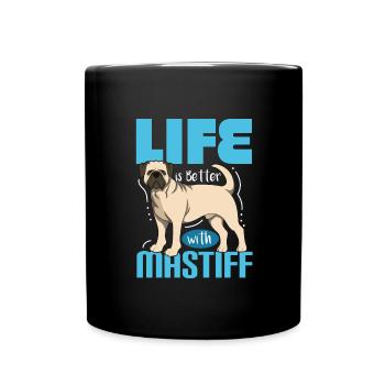 Mastiff - Tasse einfarbig - Schwarz - Vorne