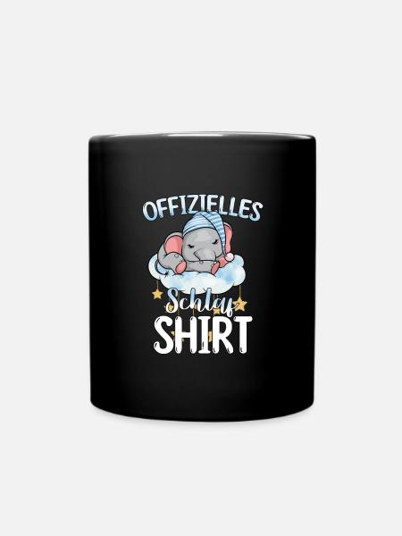 Offizielles Schlafshirt Elefant - Tasse einfarbig - Schwarz