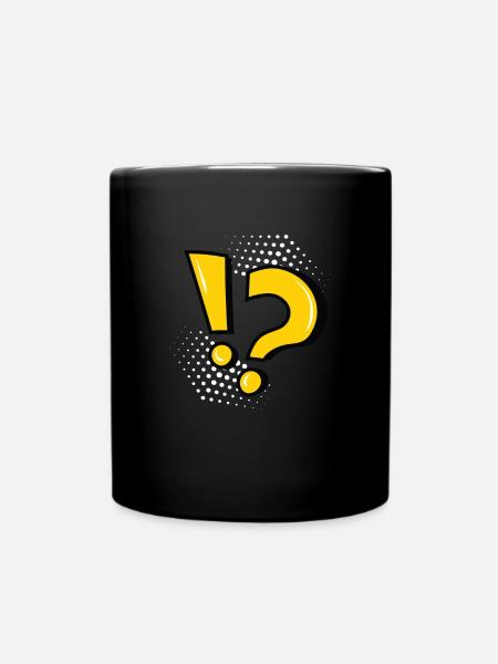 point d’exclamation point d’interrogation point de ponctuation - Mug uni - noir
