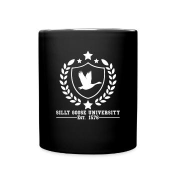 Silly Goose University gegr�ndet 1576 Gans - Tasse einfarbig - Schwarz - Vorne
