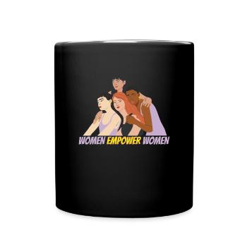 Frauen st�rken Frauen am Frauentag - Tasse einfarbig - Schwarz - Vorne