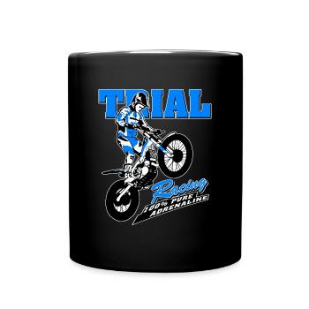 Trial - Trialsport - Moto Trial - Motorcycle Trial - Tasse einfarbig - Schwarz - Vorne