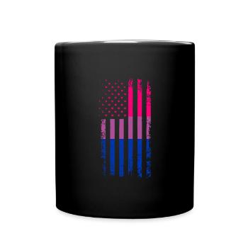 Cadeau du drapeau de la fierté bisexuelle - Mug uni - noir - Devant