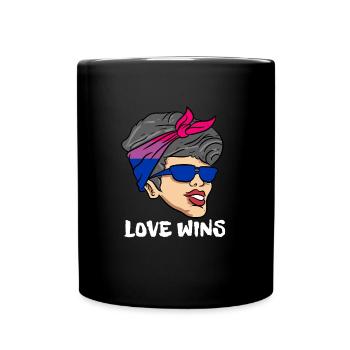 Cadeau du drapeau de la fierté bisexuelle - Mug uni - noir - Devant