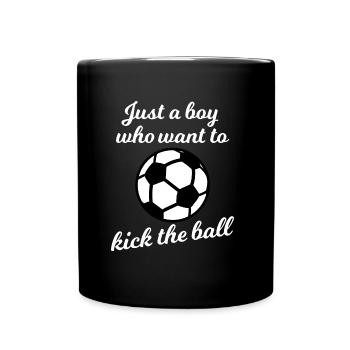 Footballeur - Mug uni - noir - Devant