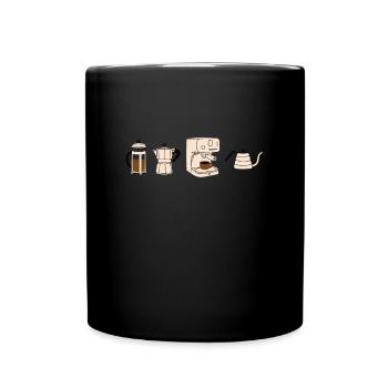 Kaffeemaschinen Kaffee Rösten - Tasse einfarbig - Schwarz - Vorne