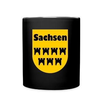 Die Siebenbürger Sachsen - Tasse einfarbig - Schwarz - Vorne