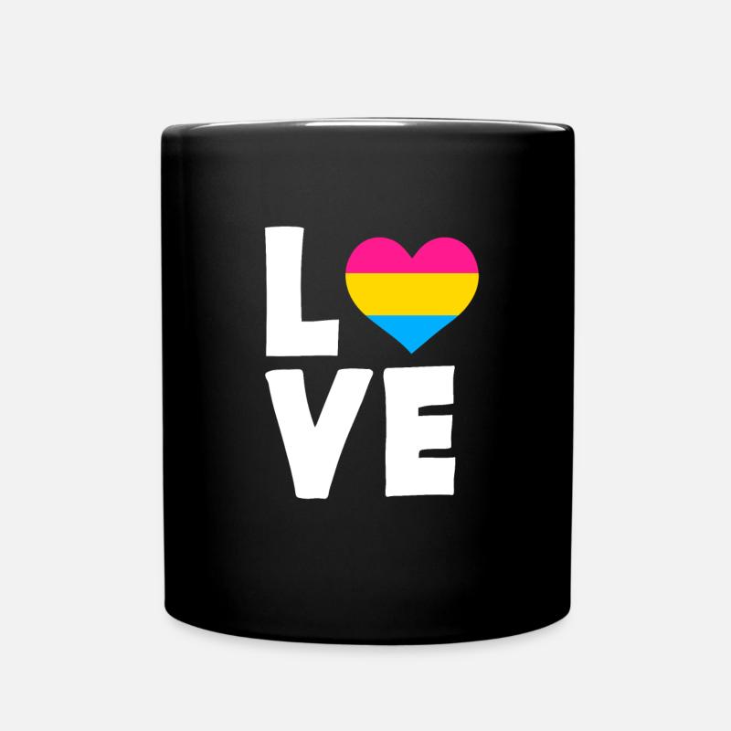 Pansexual Flagge Pride - Tasse einfarbig - Schwarz