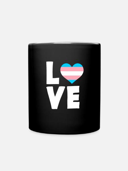 Trans Transgender Pride Flagge - Tasse einfarbig - Schwarz