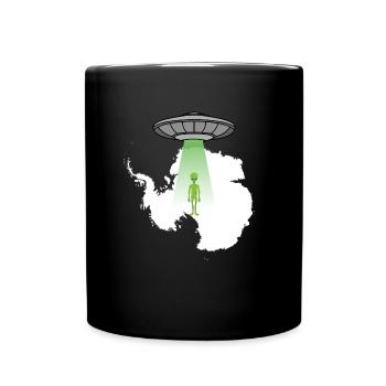 Antarktis UFO Alien Ufo Alien Verschw�rung AlienAn - Tasse einfarbig - Schwarz - Vorne