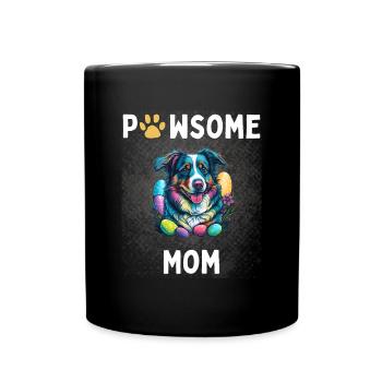 Berger australien Chasseur d’oeufs de Pâques Costume de maman - Mug uni - noir - Devant