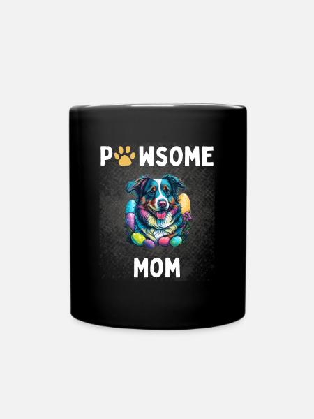 Australian Shepherd Easter Egg Hunter Mom Costume - Full Colour Mug - black