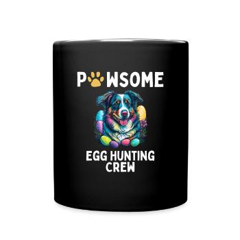 Australian Shepherd Ostereiersuche Crew Geschenk - Tasse einfarbig - Schwarz - Vorne