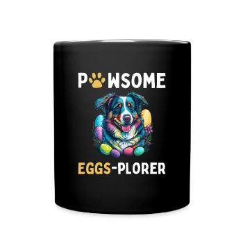 Costume de Plorer d’oeufs de Pâques de berger australien - Mug uni - noir - Devant